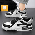 2024 Trendy Men's Platform Sneakers: Comfortable, Lace-up, White Shoes for Autumn