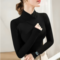 Varanda® Winter Wool Hot Fleecing Female Sweater O-neck Long Sleeve