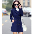 Varanda® Wool Coats For Women Long coat Double-breasted