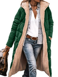 Varanda® Women's Winter Fleece Jacket Wool Long Hooded Overcoat