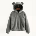 Varanda® Women's Pullover Long Sleeve Fleece Sweatshirt Warm Bear Shape