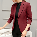 Varanda® Red Long Sleeve Slim  Women Blazers