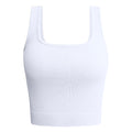 Varanda® Women Square Neck Ribbed Elastic Sleeveless Tank Top