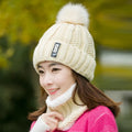 Brand Winter Knitted Scarf Hat Set: Warm Skullies Beanies for Stylish Outdoor Wear