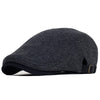 Big Size Newsboy Cap for Men: Winter Wool, Vintage Herringbone, Warm and Stylish