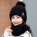 Brand Winter Knitted Scarf Hat Set: Warm Skullies Beanies for Stylish Outdoor Wear