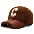 New Winter Caps: Letter Embroidery, Lamb Wool Baseball Style for Stylish Warmth