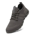 Lightweight Men's Sport Shoes: Breathable White Sneakers for Outdoor and Running Activities