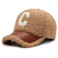 New Winter Caps: Letter Embroidery, Lamb Wool Baseball Style for Stylish Warmth