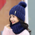 Brand Winter Knitted Scarf Hat Set: Warm Skullies Beanies for Stylish Outdoor Wear