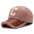 New Winter Caps: Letter Embroidery, Lamb Wool Baseball Style for Stylish Warmth