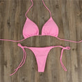 Sexy Bikini Set: Push-up Padded Bra Thong Swimsuit for Women - Beachwear Bathing Suit