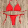 Sexy Bikini Set: Push-up Padded Bra Thong Swimsuit for Women - Beachwear Bathing Suit