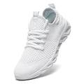 Lightweight Men's Sport Shoes: Breathable White Sneakers for Outdoor and Running Activities