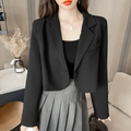 Varanda® Cropped Women Blazers Long Sleeve Up Suit Jacket