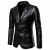 Varanda® New Men's Lapel Leather Dress Suit Coat