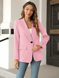 Varanda® Turndown Collar Long Sleeve Buttons Women Blazer