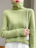 Varanda® 100% Wool Sweater Turtleneck Hollow Long Sleeves